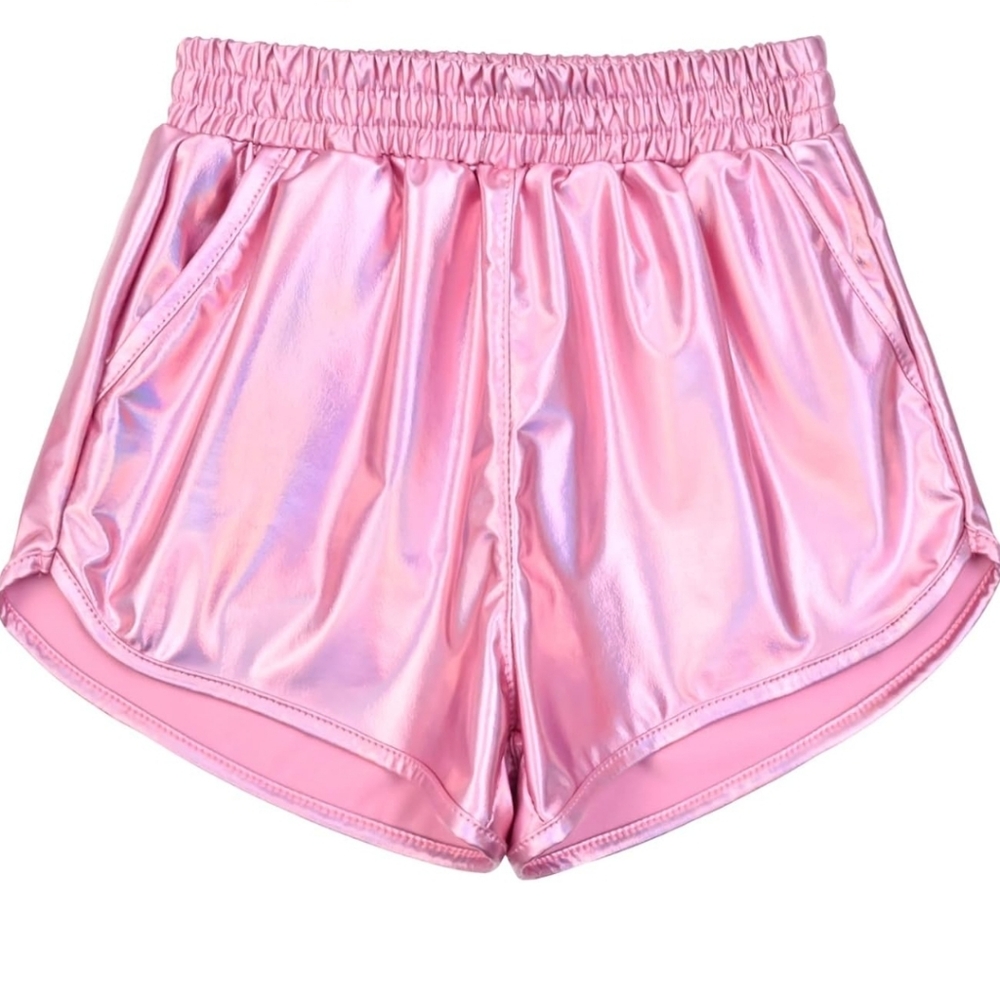 Perfashion Girls Metallic Shorts Shiny Hot Short